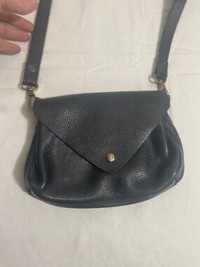 Classic Black Leather Crossbody Bag
